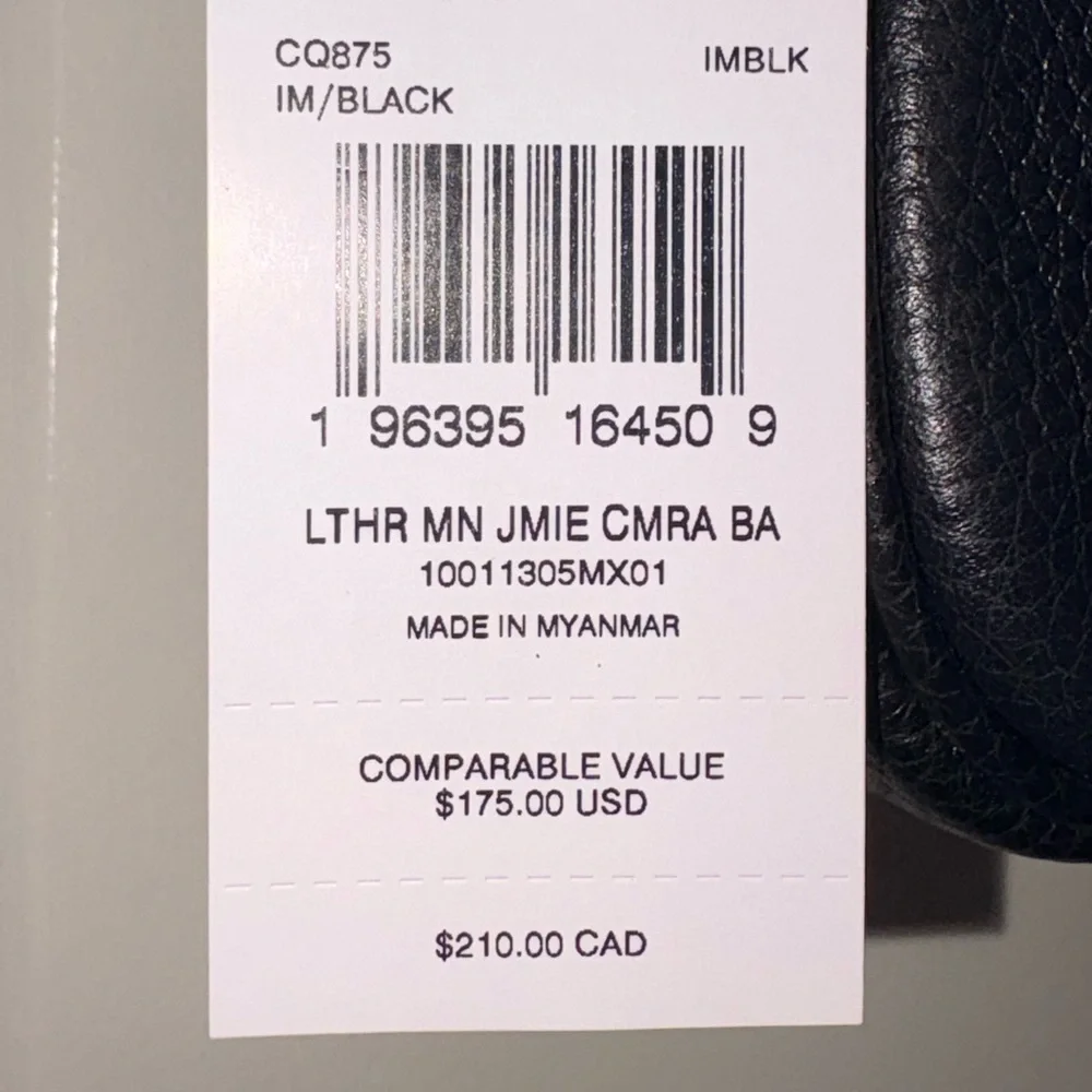 NWT Coach Mini Jamie Camera Bag in Black Pebble Leather - Picture 2 of 16